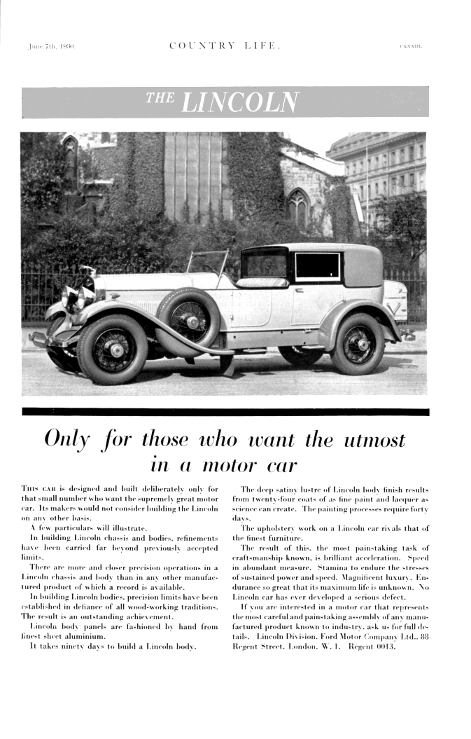 1930 Lincoln 7